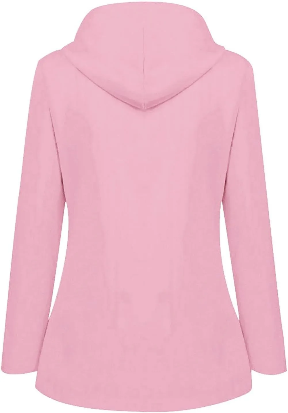 2025 Spring Fashion Womens Raincoat Fit Waterproof Dressy Zip up Rain Jacket Windbreaker with Pockets Hood