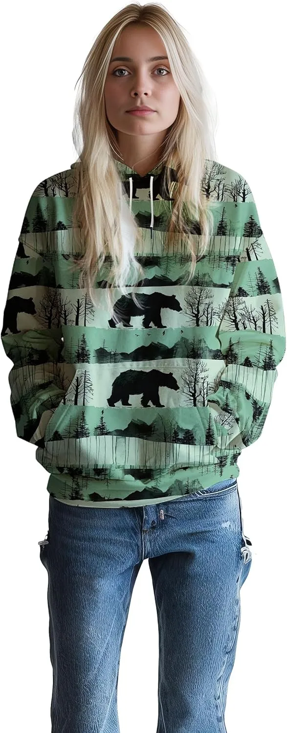Ambesonne Hoodie Essentials Causal Fashion All Over Printed Urban Pullover with Kangaroo Pocket