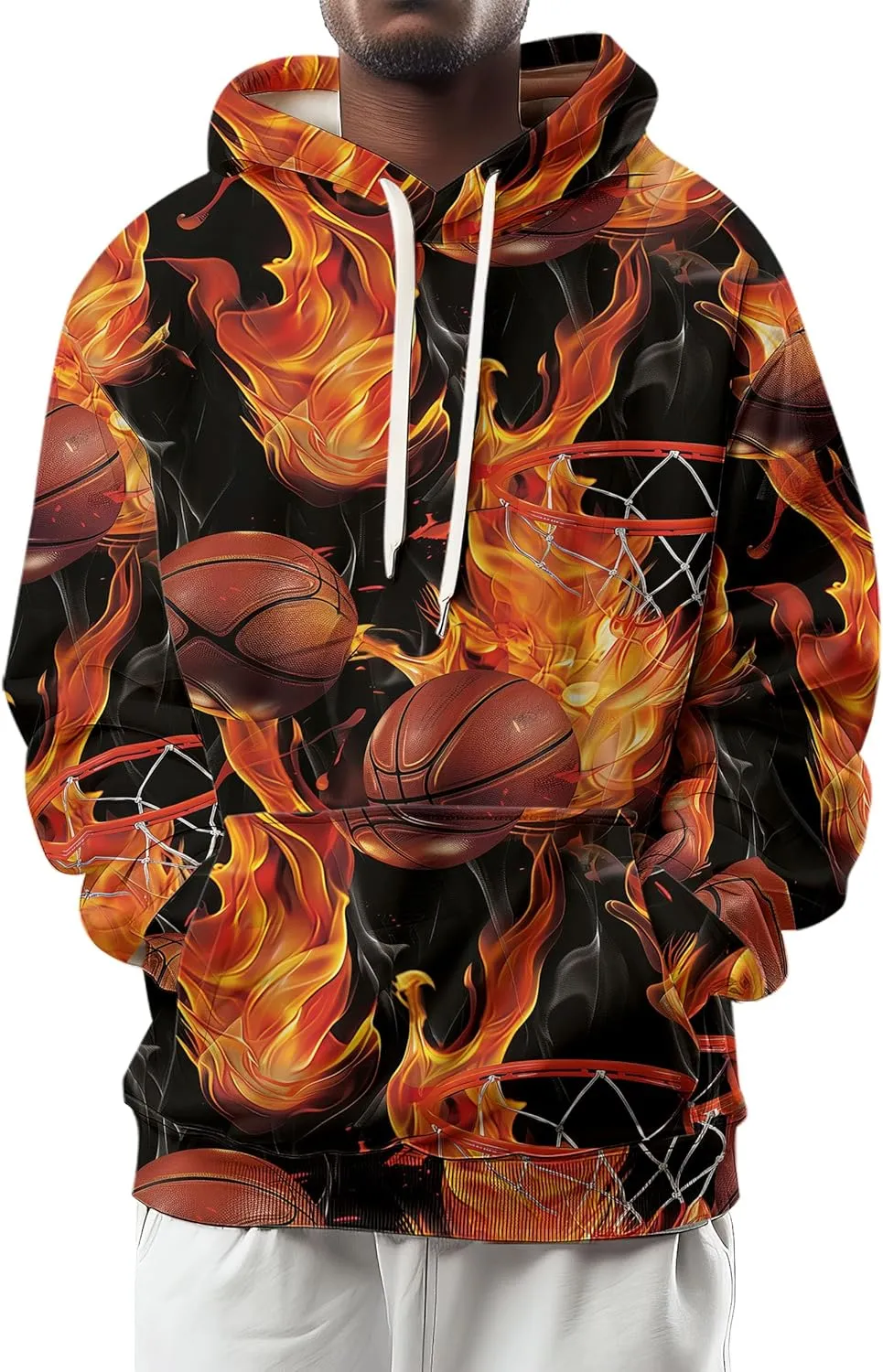 Ambesonne Hoodie Essentials Causal Fashion All Over Printed Urban Pullover with Kangaroo Pocket