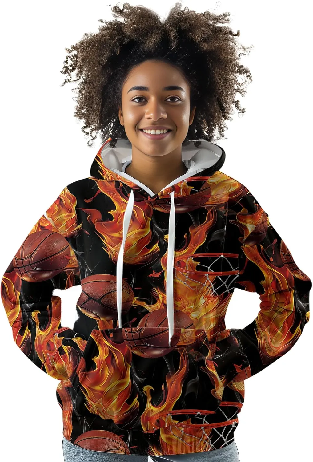 Ambesonne Hoodie Essentials Causal Fashion All Over Printed Urban Pullover with Kangaroo Pocket