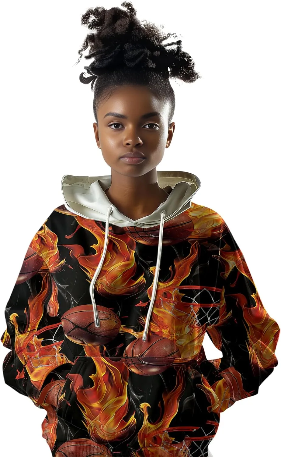 Ambesonne Hoodie Essentials Causal Fashion All Over Printed Urban Pullover with Kangaroo Pocket
