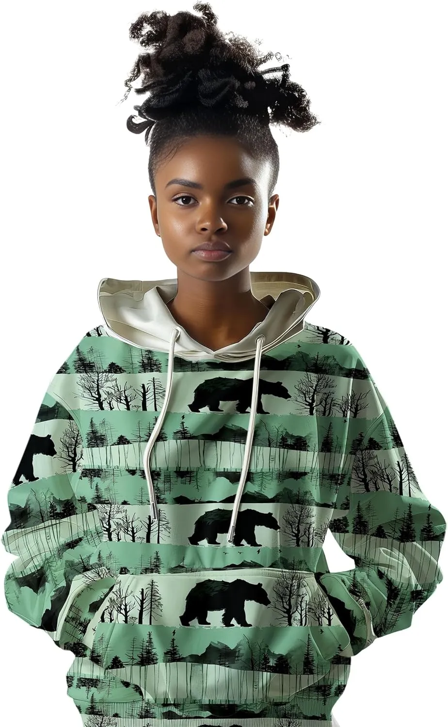 Ambesonne Hoodie Essentials Causal Fashion All Over Printed Urban Pullover with Kangaroo Pocket