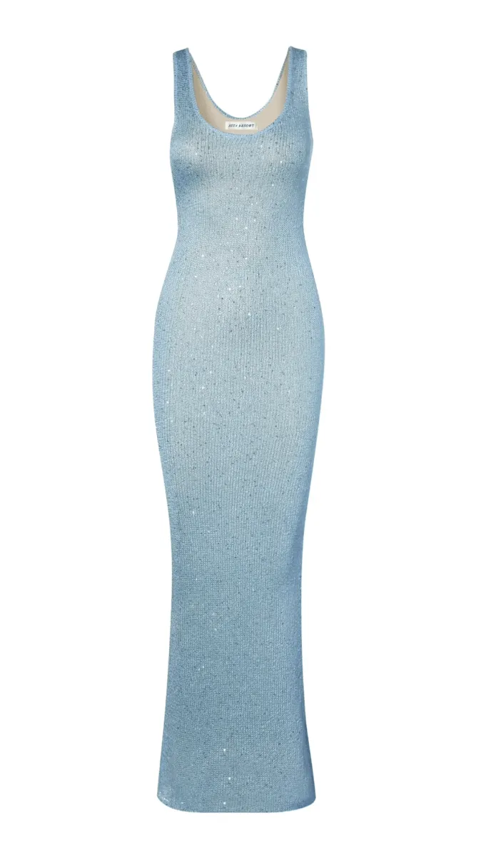 Asta Resort - Ana Dress in Baia Blue Sequin