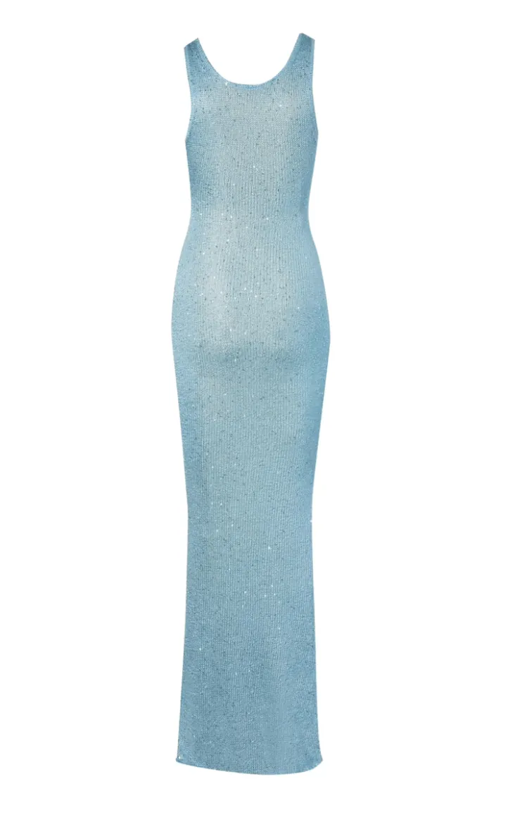 Asta Resort - Ana Dress in Baia Blue Sequin