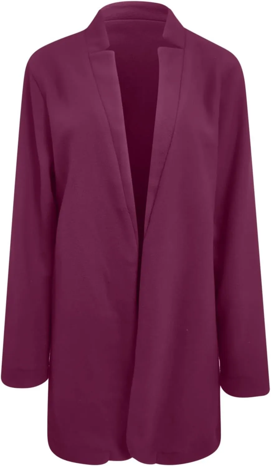 Blazer Jackets for Women Business Casual Elegant Mid-long Cardigan Wool Blend Jacket Fall Trench Coats Outerwear