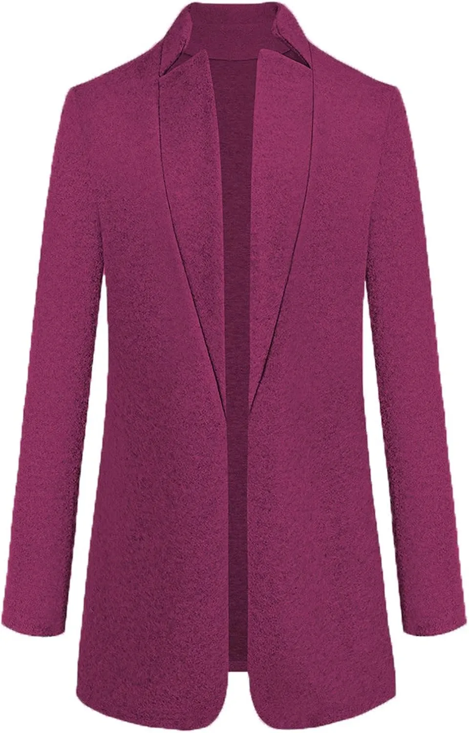 Blazer Jackets for Women Business Casual Elegant Mid-long Cardigan Wool Blend Jacket Fall Trench Coats Outerwear