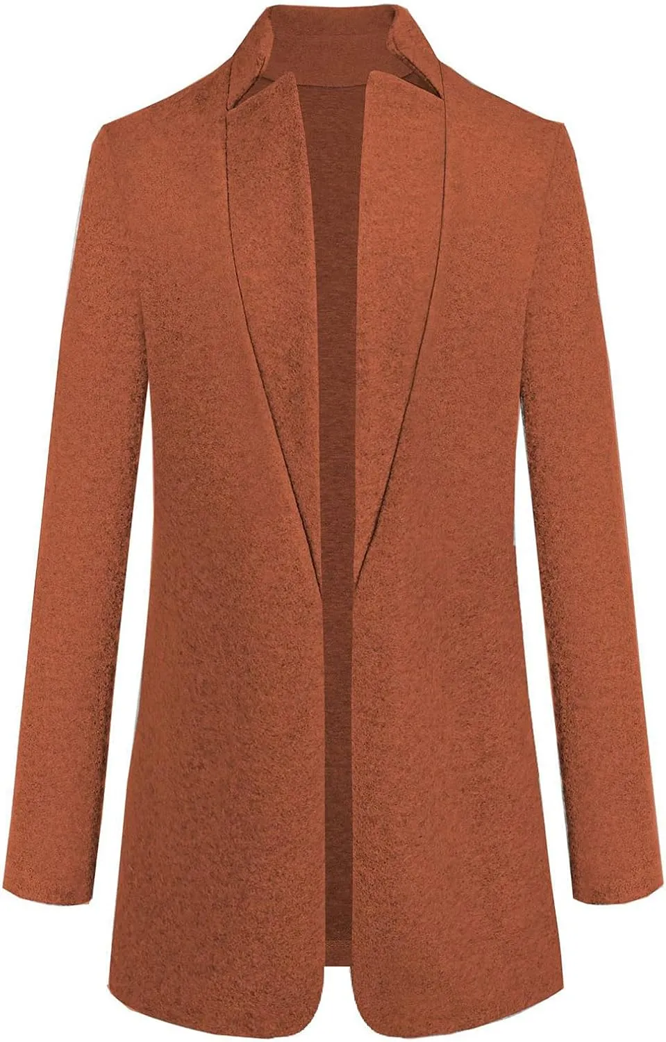 Blazer Jackets for Women Elegant Mid-long Cardigan Wool Blend Jacket Long Sleeve Winter Fall Trench Coats Outerwear