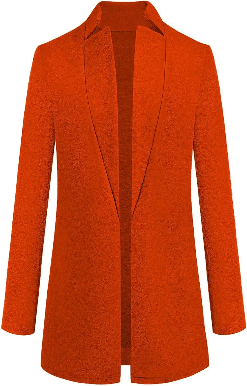 Blazer Jackets for Women Elegant Mid-long Cardigan Wool Blend Jacket Long Sleeve Winter Fall Trench Coats Outerwear