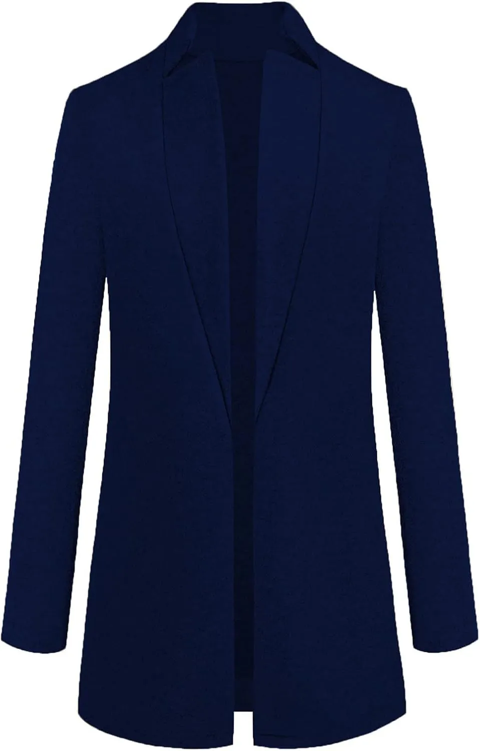 Blazer Jackets for Women Elegant Mid-long Cardigan Wool Blend Jacket Long Sleeve Winter Fall Trench Coats Outerwear