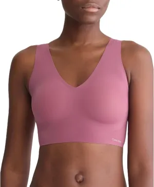 Calvin Klein Women's Invisibles Comfort Seamless Lightly Lined V Neck Bralette Bra
