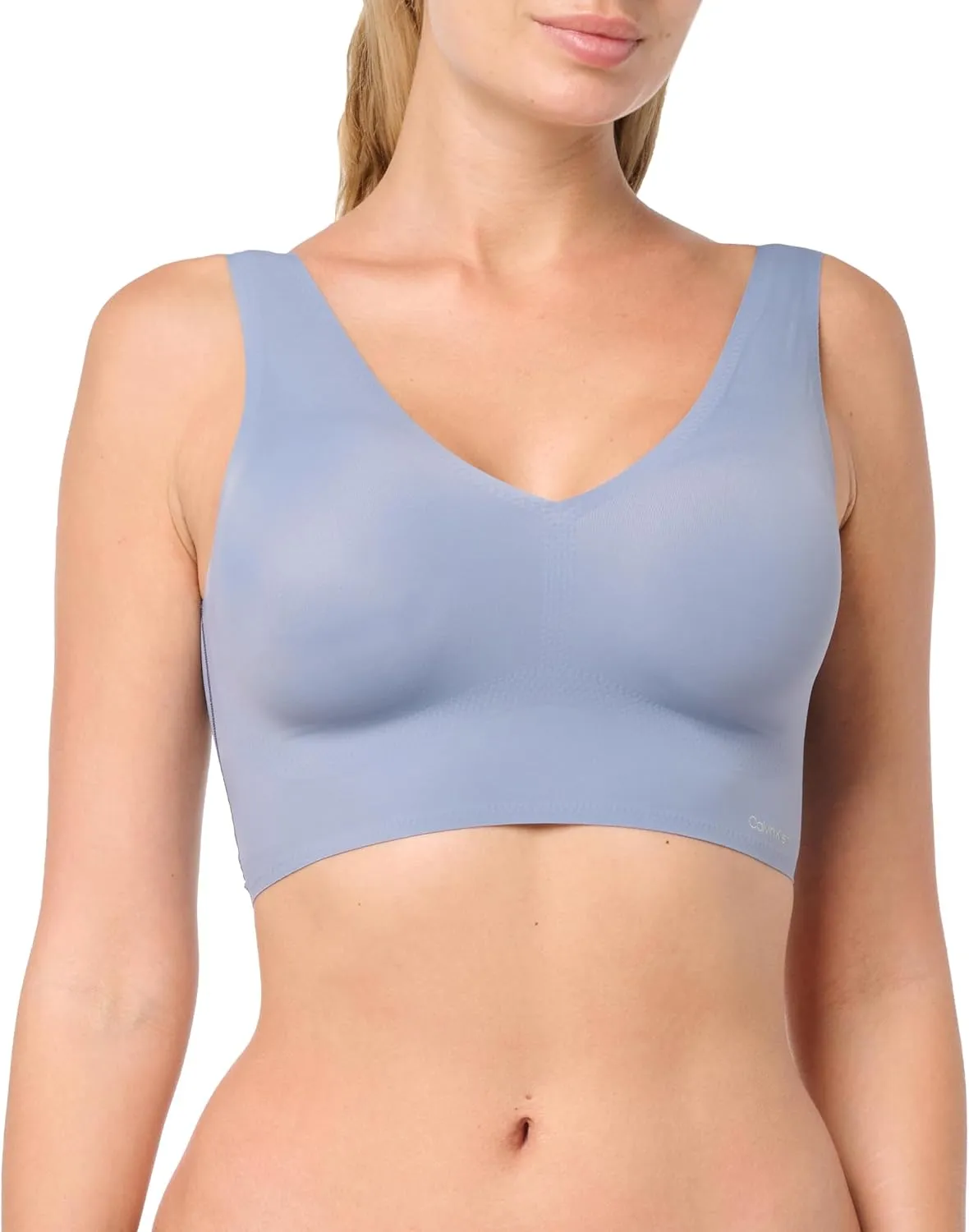 Calvin Klein Women's Invisibles Comfort Seamless Lightly Lined V Neck Bralette Bra