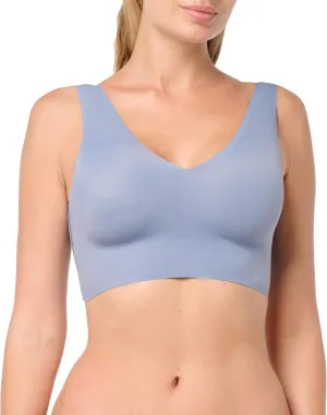 Calvin Klein Women's Invisibles Comfort Seamless Lightly Lined V Neck Bralette Bra
