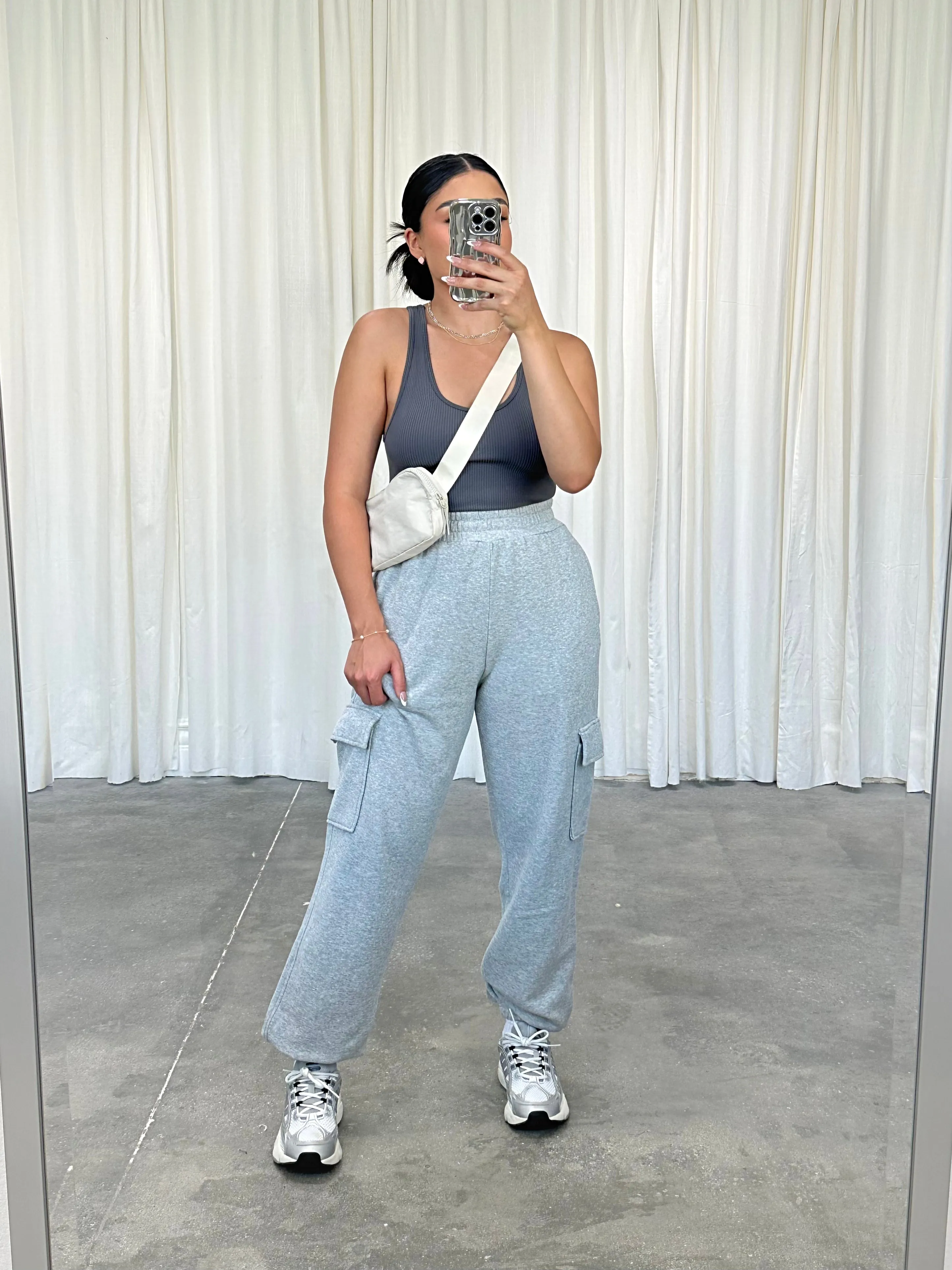 cely cargo joggers (HEATHER GRAY)