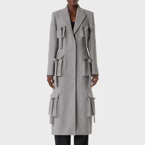 Chic Patchwork Windbreaker Trench Coat for Women