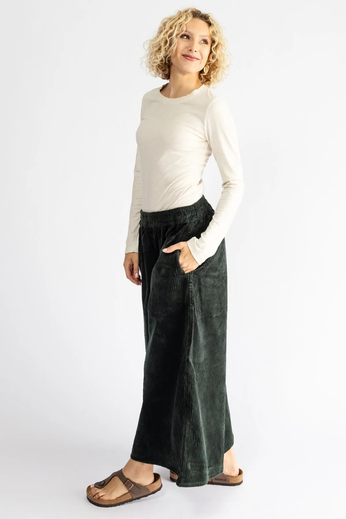Corduroy Pants - Midnight Teal