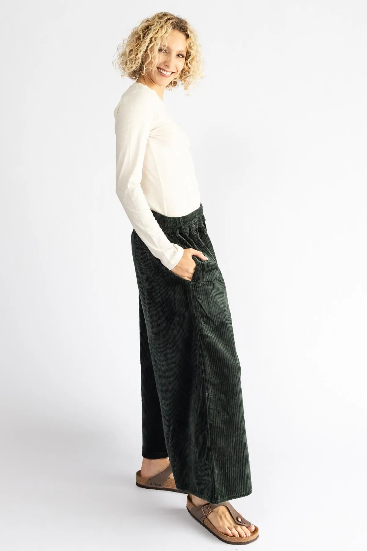 Corduroy Pants - Midnight Teal