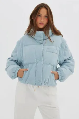 Corduroy Puffer/Vest Baby Blue