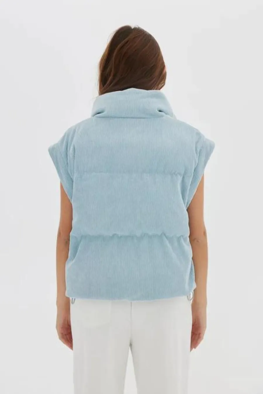 Corduroy Puffer/Vest Baby Blue