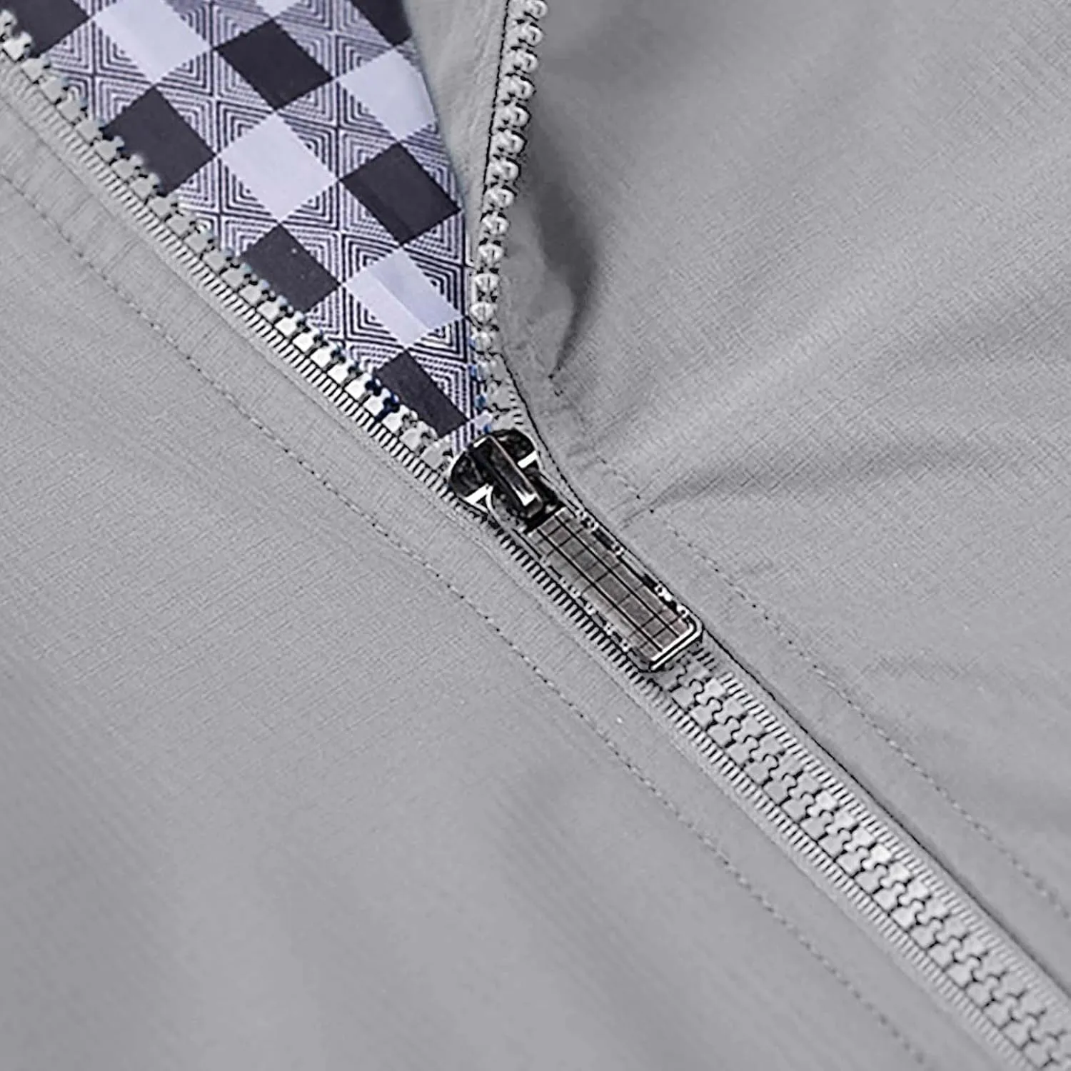 Fall Jacket for Men Casual Thickened Plus Size Loose Fit Work Jackets Full Zip Stand Collar Coat with Zipper Pockets