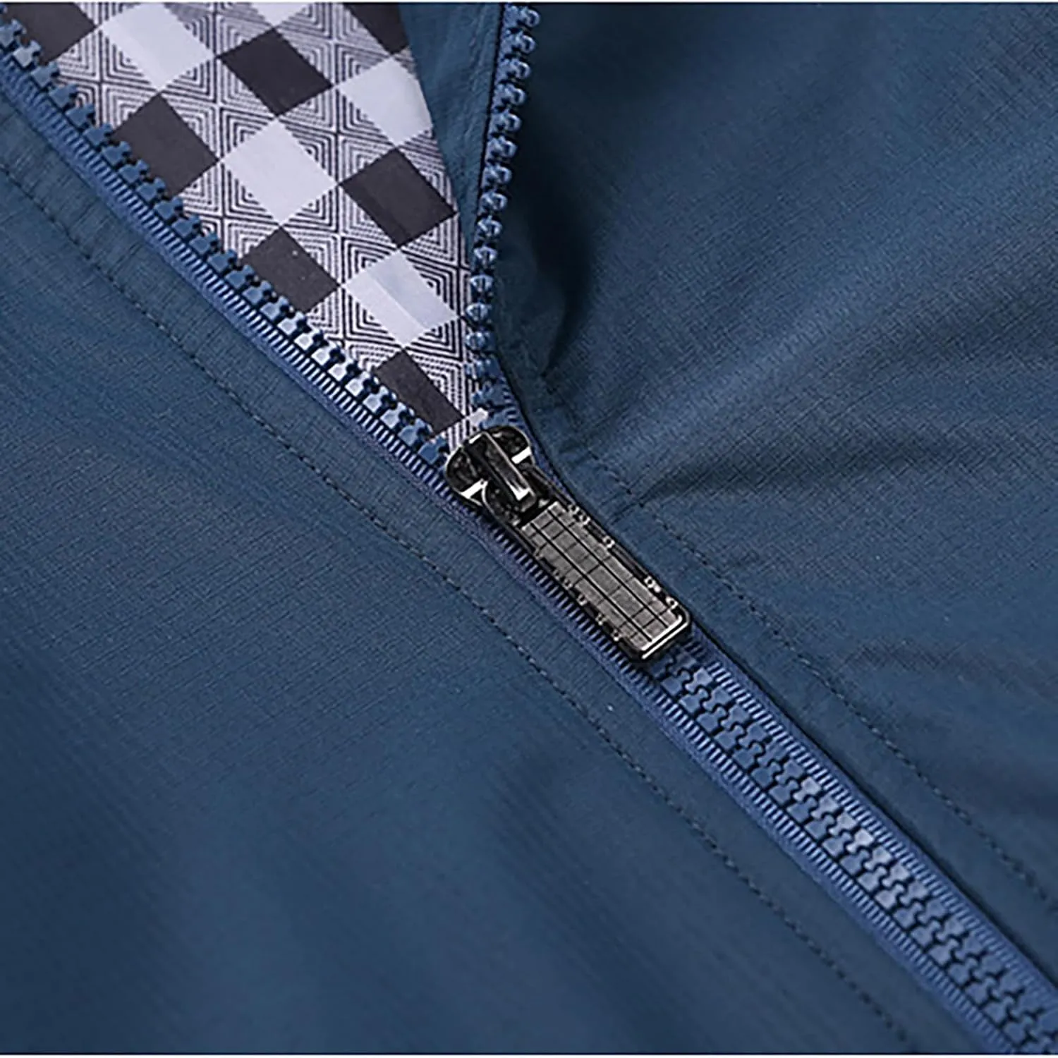 Fall Jacket for Men Casual Thickened Plus Size Loose Fit Work Jackets Full Zip Stand Collar Coat with Zipper Pockets