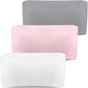 Girls Strapless Bandeau Bra Teens Seamless Bra Big Kids Training Bras