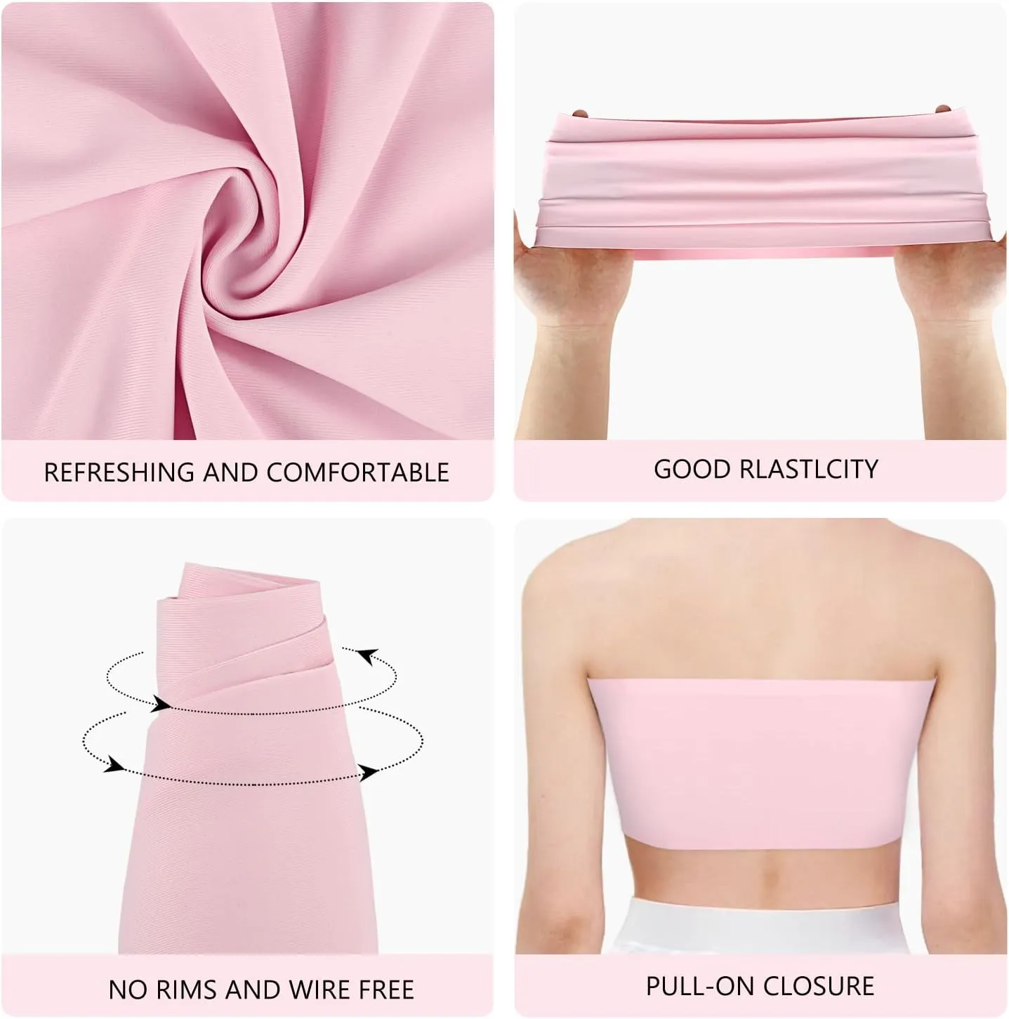 Girls Strapless Bandeau Bra Teens Seamless Bra Big Kids Training Bras