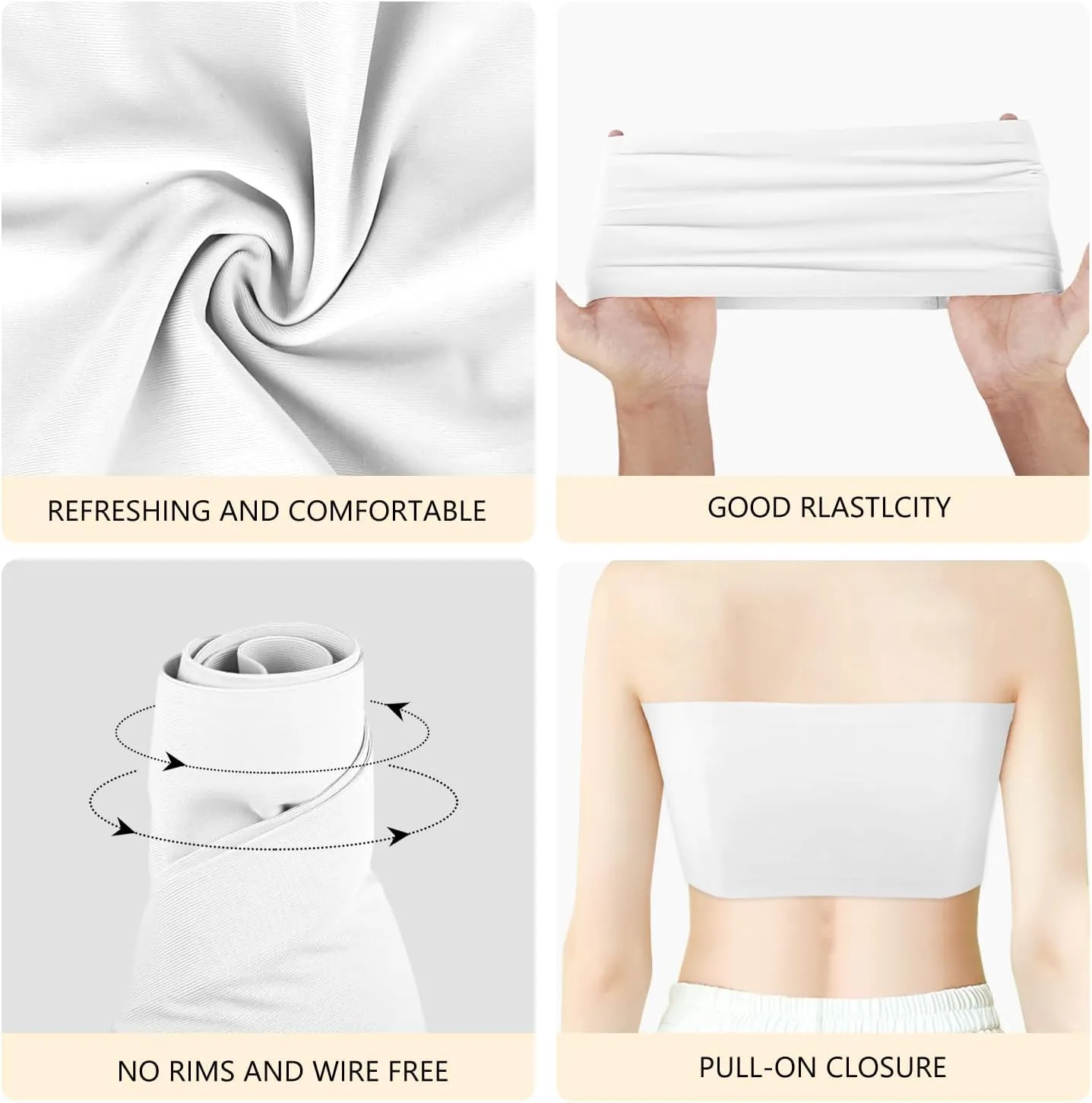Girls Strapless Bandeau Bra Teens Seamless Bra Big Kids Training Bras