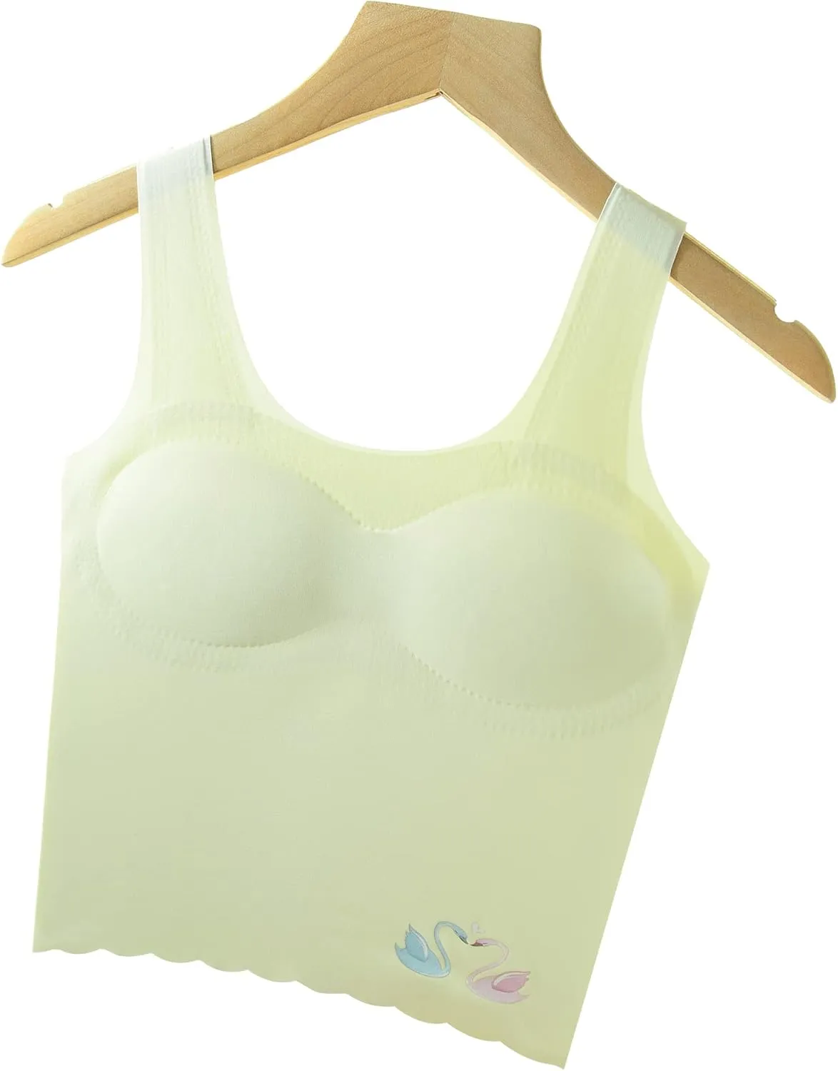 Girls Training Bra-Racerback Sports Seamless Bras, Teen Bra Comfort Seamless, Girls Bra with Removable Mini-A Cup Pad