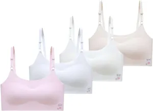 Girls Training Bra-Racerback Sports Seamless Bras, Teen Bra Comfort Seamless, Girls Bra with Removable Mini-A Cup Pad