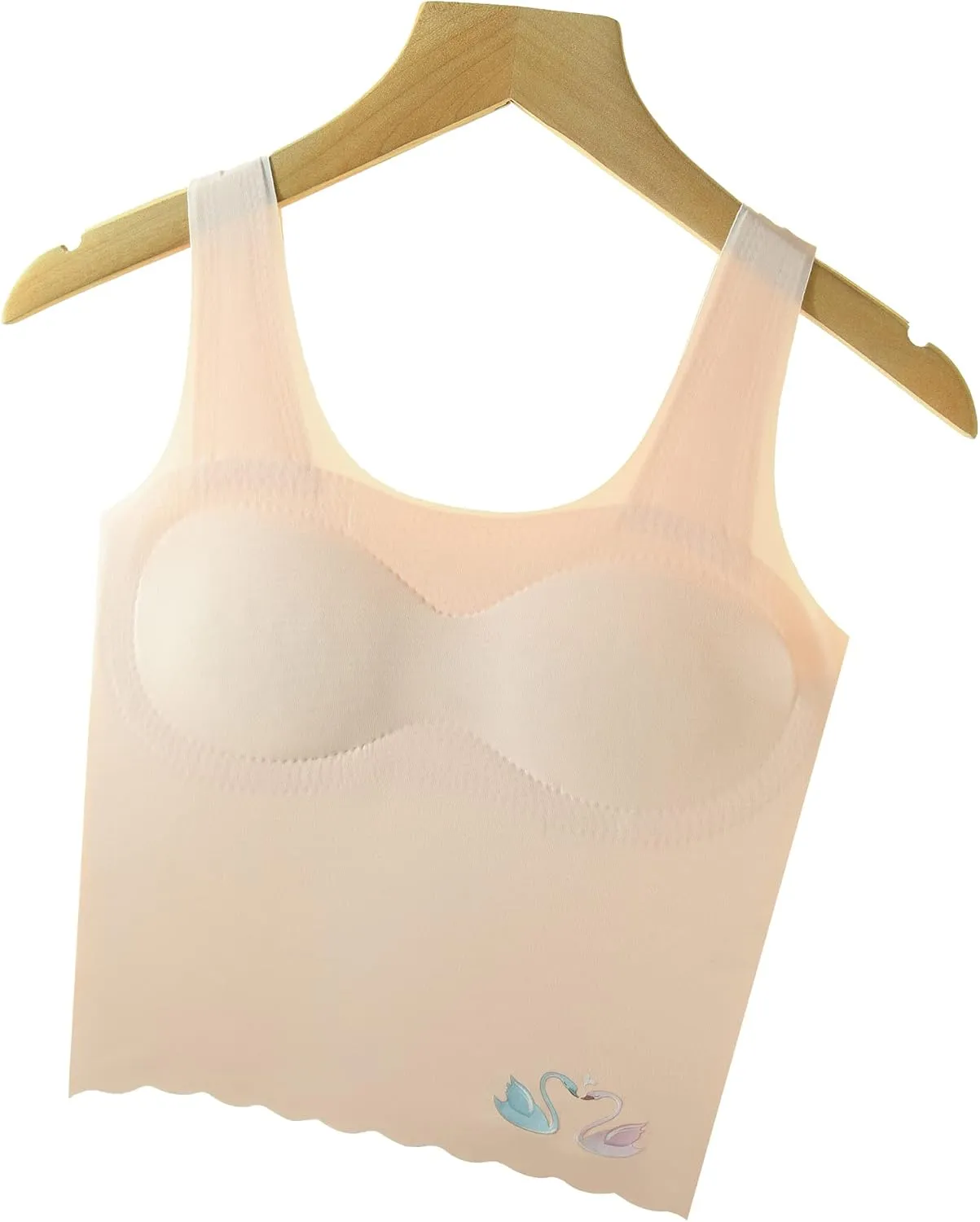 Girls Training Bra-Racerback Sports Seamless Bras, Teen Bra Comfort Seamless, Girls Bra with Removable Mini-A Cup Pad