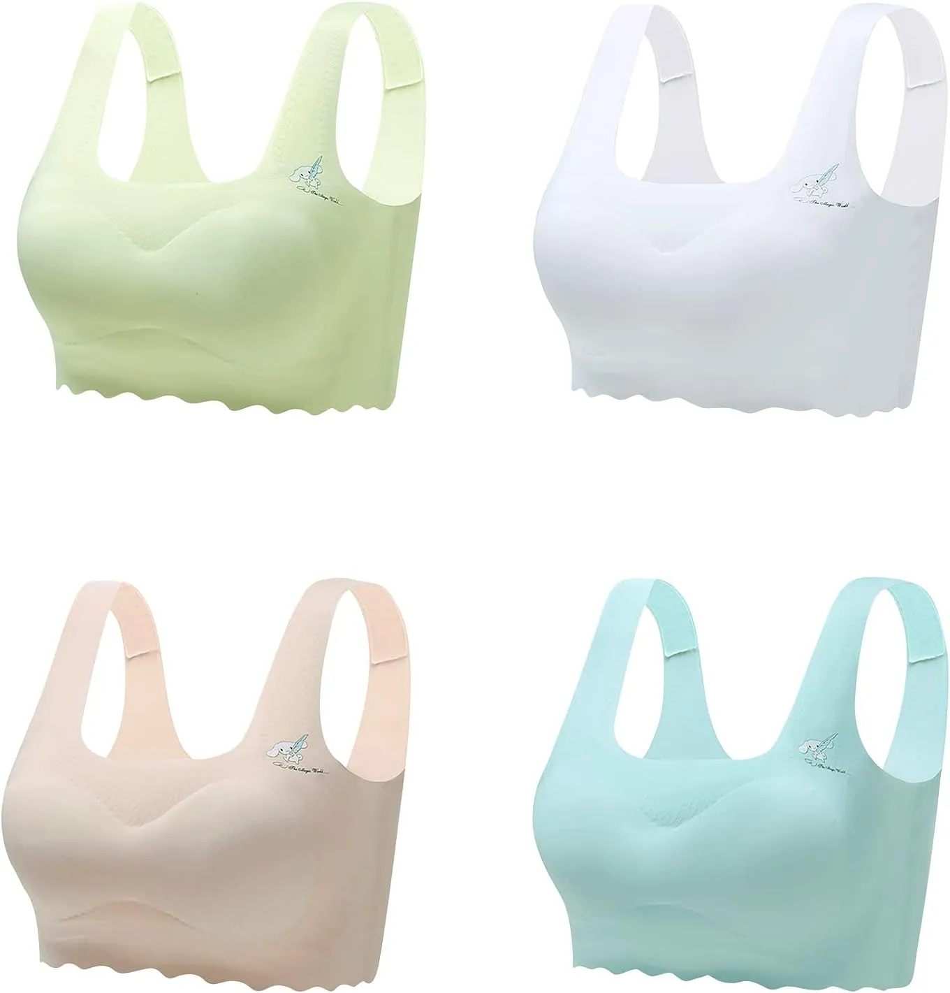 Girls Training Bra-Racerback Sports Seamless Bras, Teen Bra Comfort Seamless, Girls Bra with Removable Mini-A Cup Pad