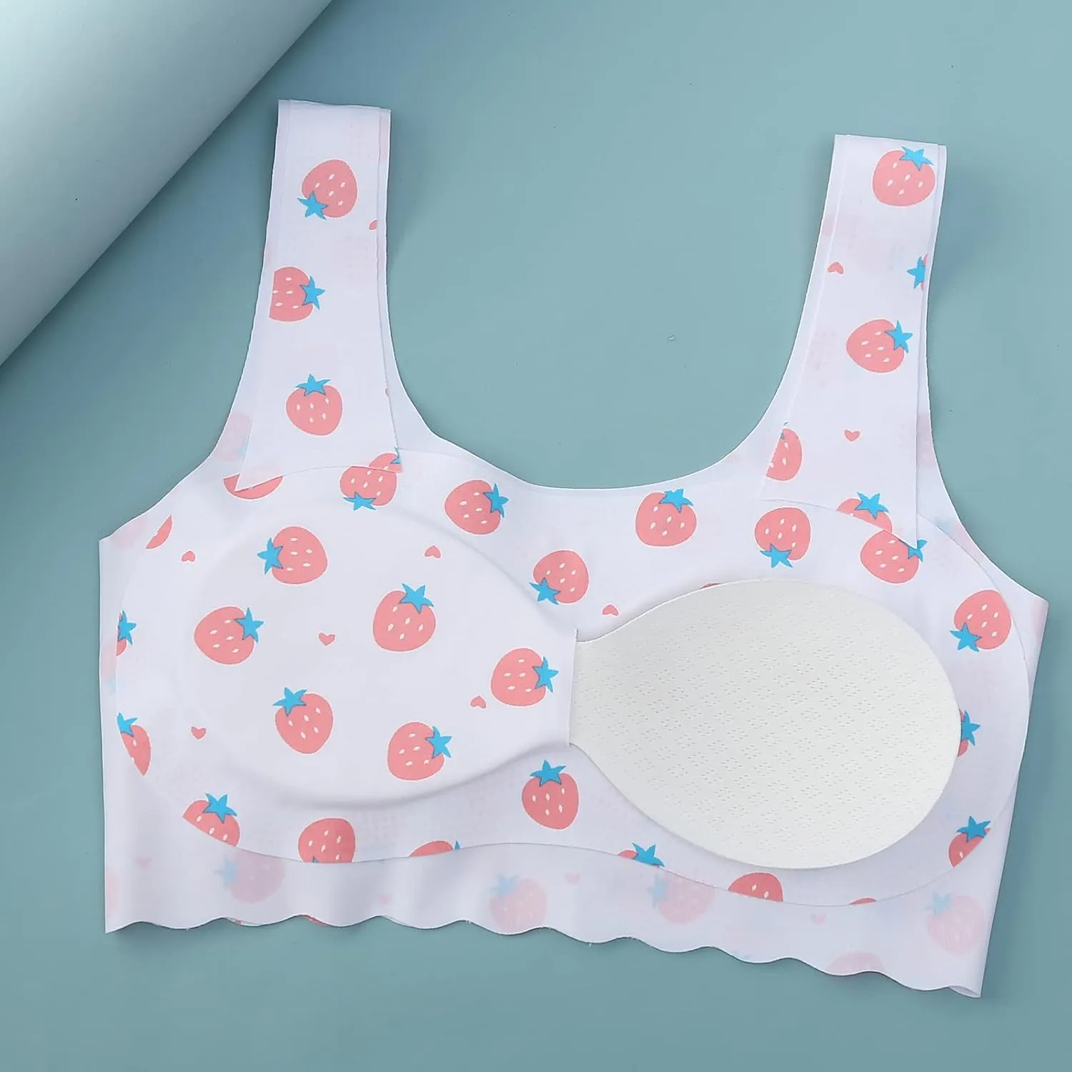 Girls Training Bra-Racerback Sports Seamless Bras, Teen Bra Comfort Seamless, Girls Bra with Removable Mini-A Cup Pad
