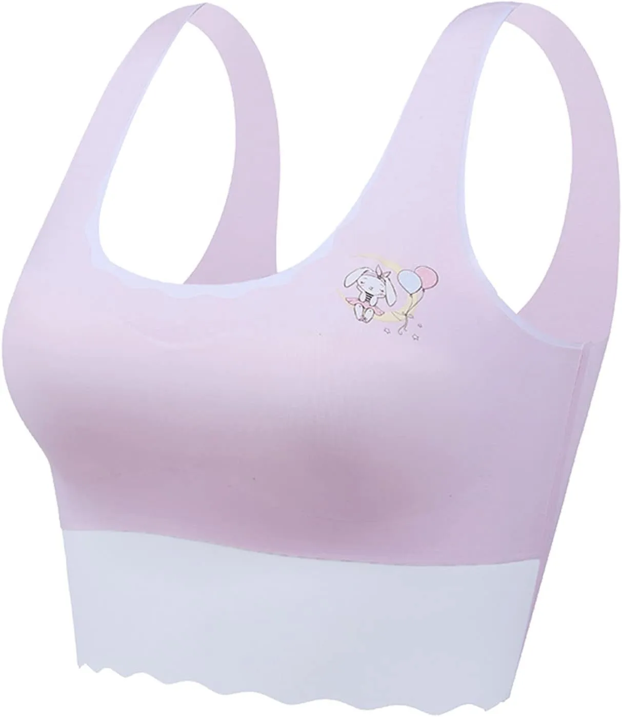 Girls Training Bra-Racerback Sports Seamless Bras, Teen Bra Comfort Seamless, Girls Bra with Removable Mini-A Cup Pad