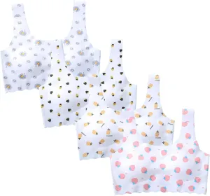 Girls Training Bra-Racerback Sports Seamless Bras, Teen Bra Comfort Seamless, Girls Bra with Removable Mini-A Cup Pad
