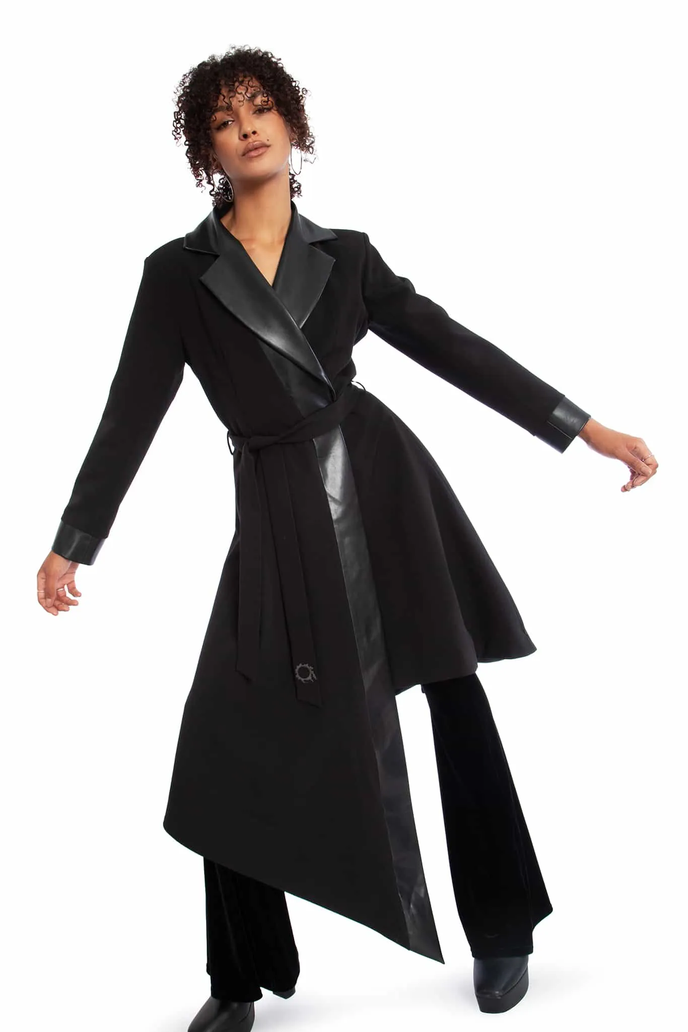 Job Icons Asymmetric Trench Coat