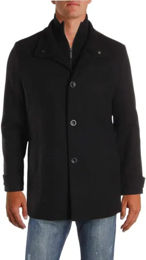 Kenneth Cole Men's Legacy Wool-Blend Coat with Bib
