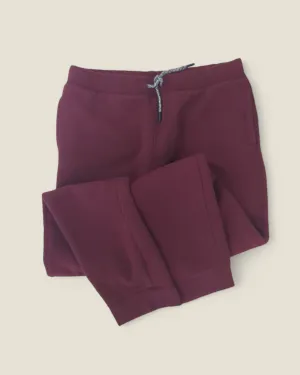 LANDS END MAROON THICK LINED TRACK PANTS 18/20 PRE-LOVED