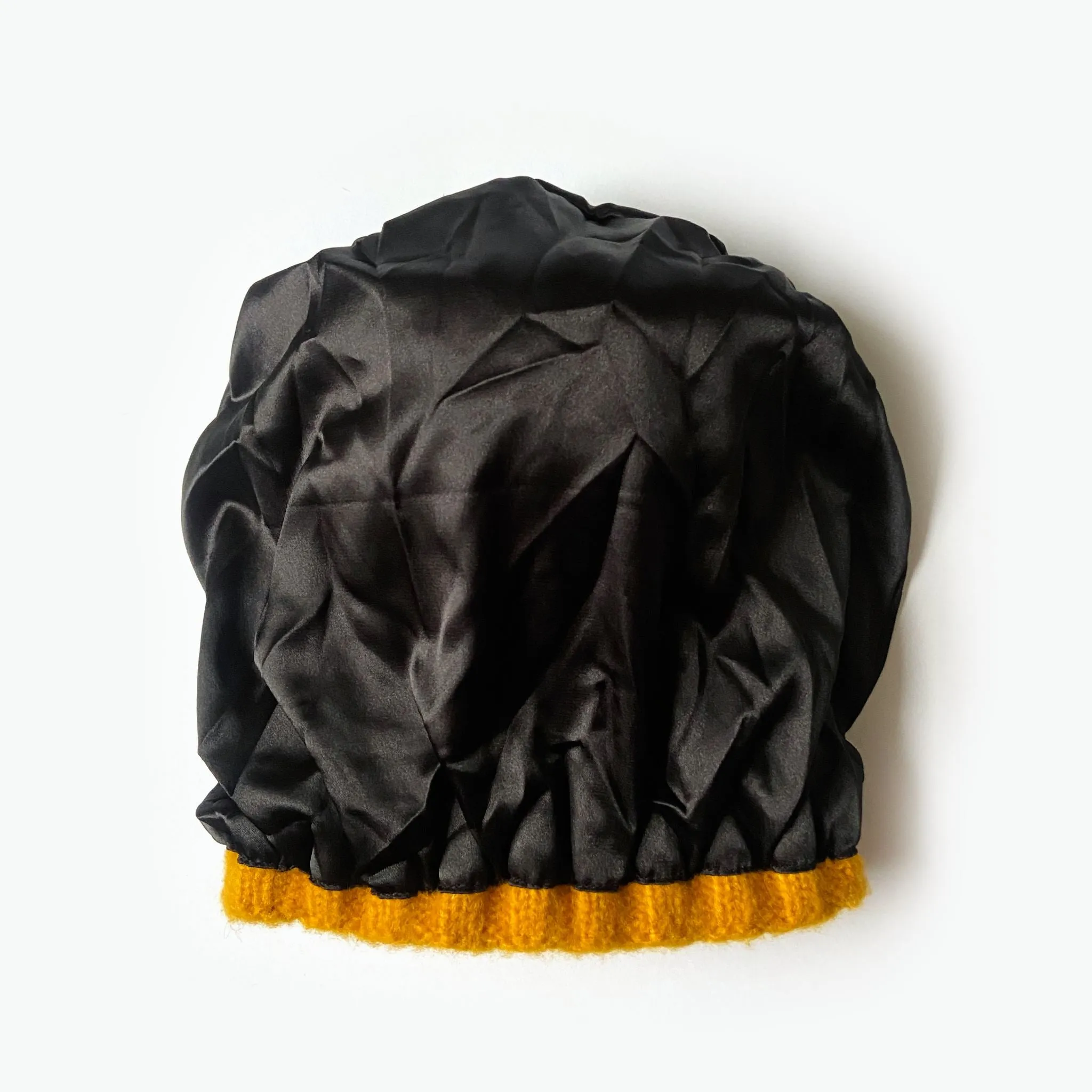 Laura Satin Lined Beanie With Detachable Pom - Spiced Mustard