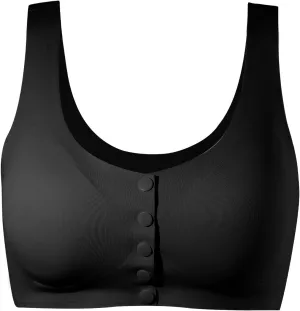 Lervanla Mastectomy Bras With Pockets For Prosthesis Front Closure Bras For Women No Underwire Surgical Bra