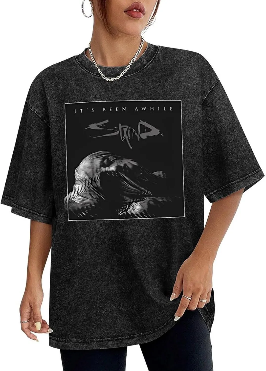 Lightweight Retro Oversized Cotton T-Shirts Stylish Shirt Crew Neck Tees