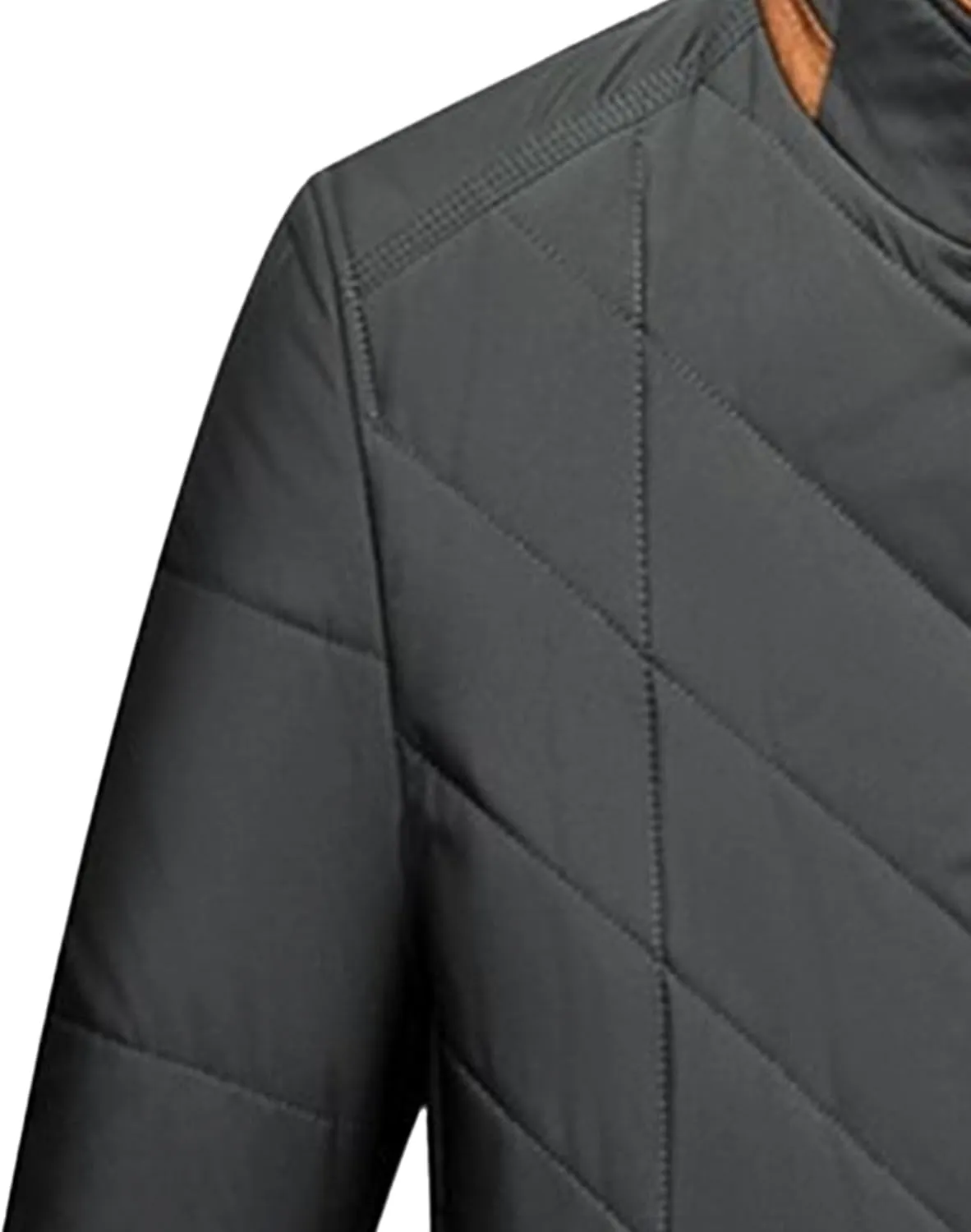 Maiyifu-GJ Men's Lightweight Jackets Windbreaker Thicken Winter Warm Padded Jacket Windproof Quilted Down Coat Outerwear