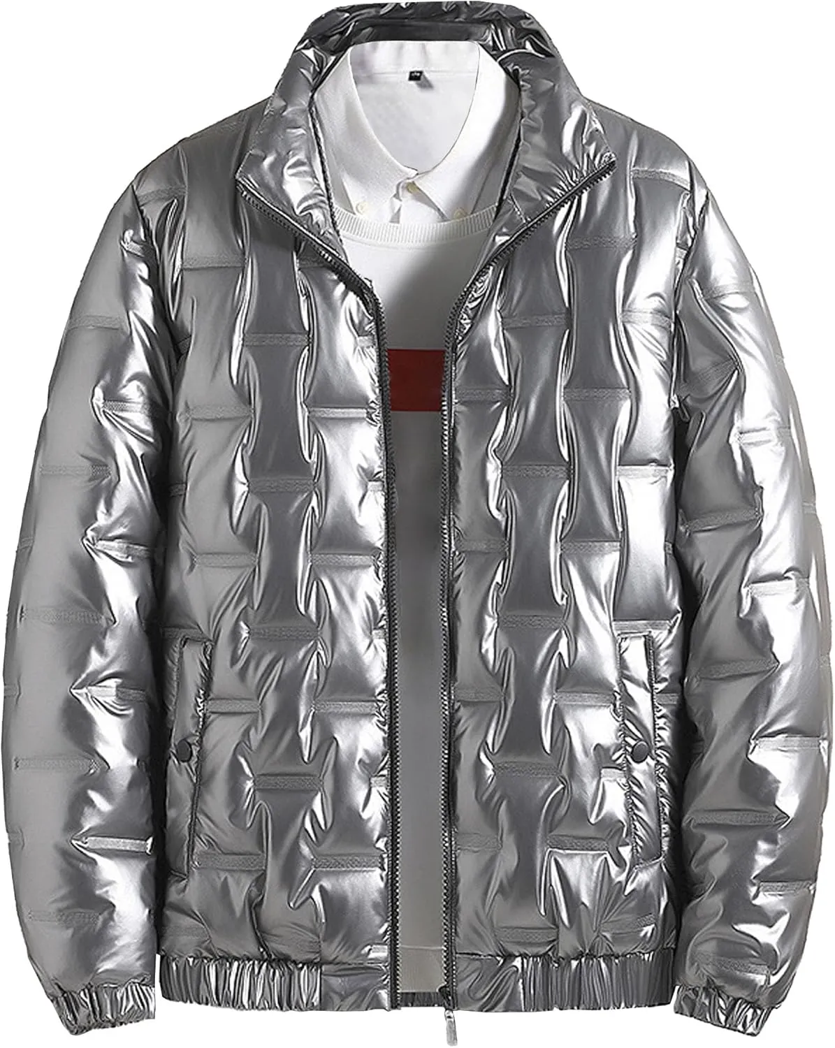 Maiyifu-GJ Men's Lightweight Puffer Jacket Thicken Warm Winter Coat Windbreaker Quilted Down Jackets Padded Outerwear
