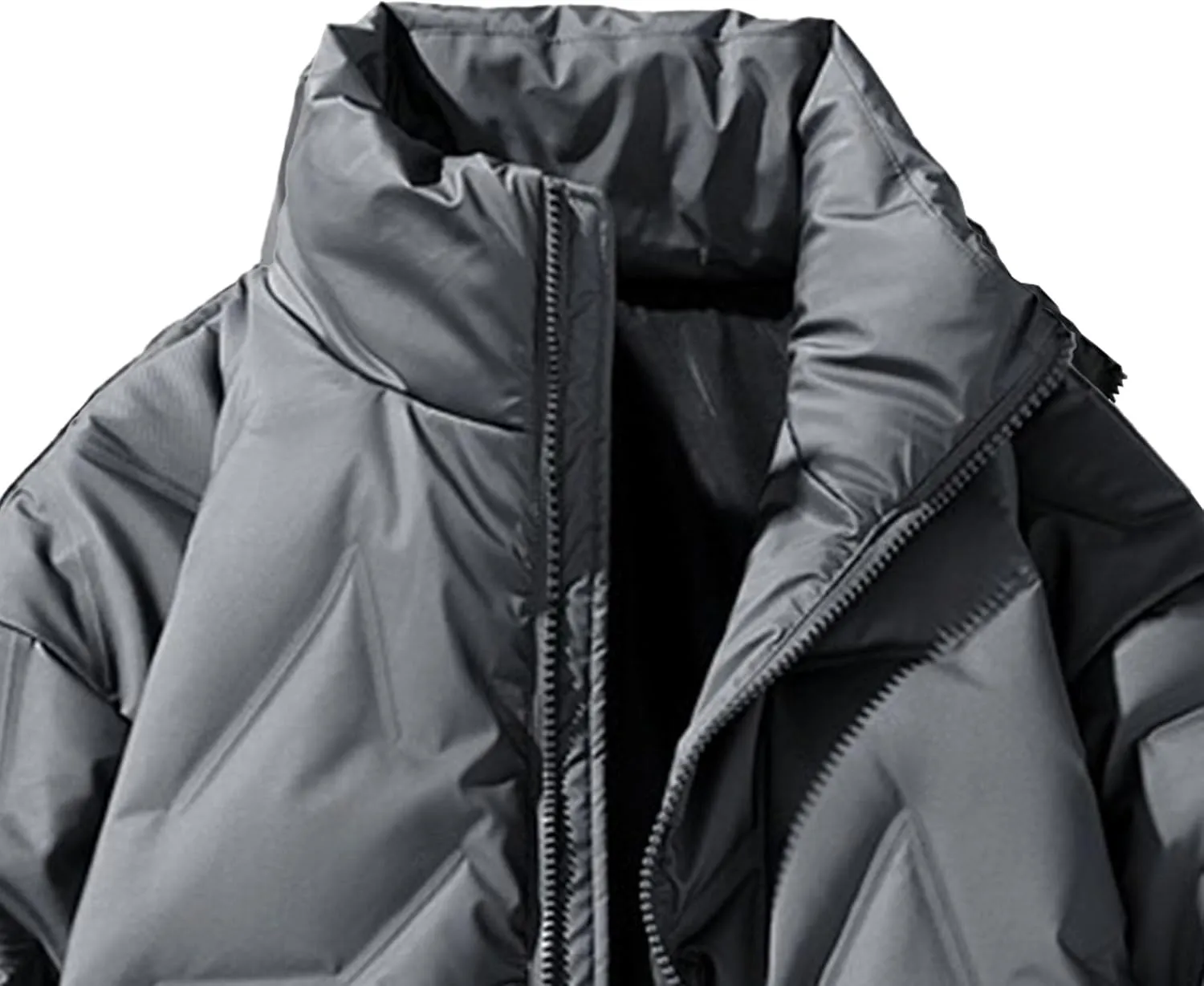 Maiyifu-GJ Men's Quilted Puffer Jacket Thickened Windproof Winter Jackets Lightweight Warm Padded Coat Outerwear Windbreaker