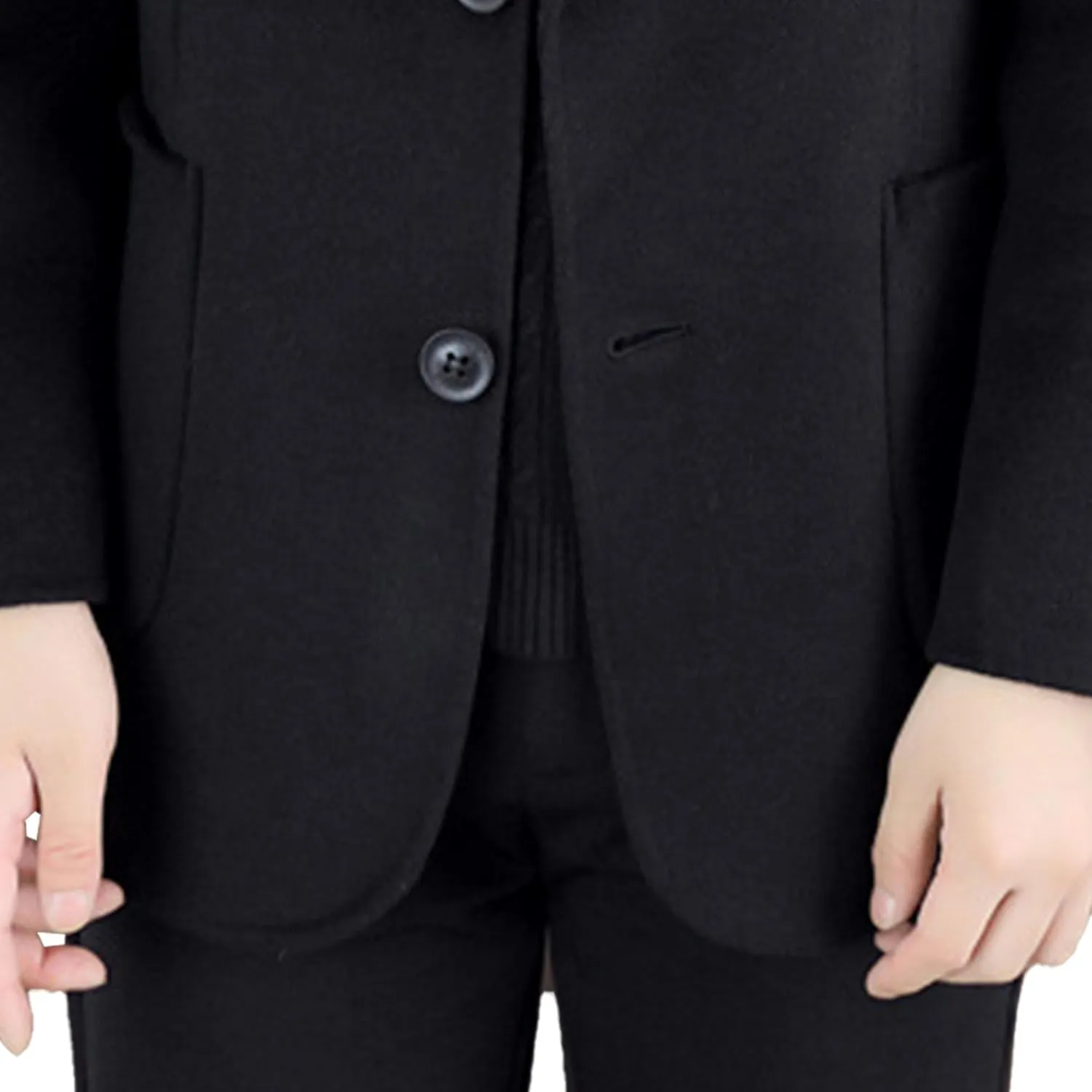 Maiyifu-GJ Men's Regular fit Business Wool Blend Coat Spring Fall Slim Fit Trench Overcoat Coats Notched Lapel Overcoat