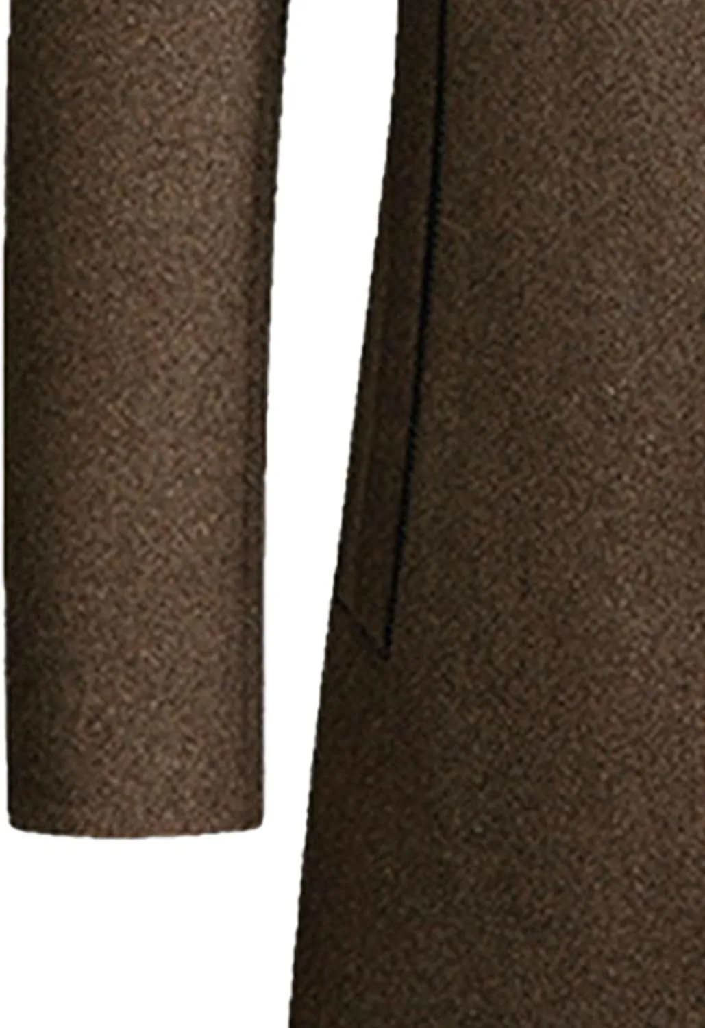 Maiyifu-GJ Mens Single Breasted Business Trench Overcoat Stylish Long Wool Blend Slim Coat Notch Lapel Windbreaker Jacket
