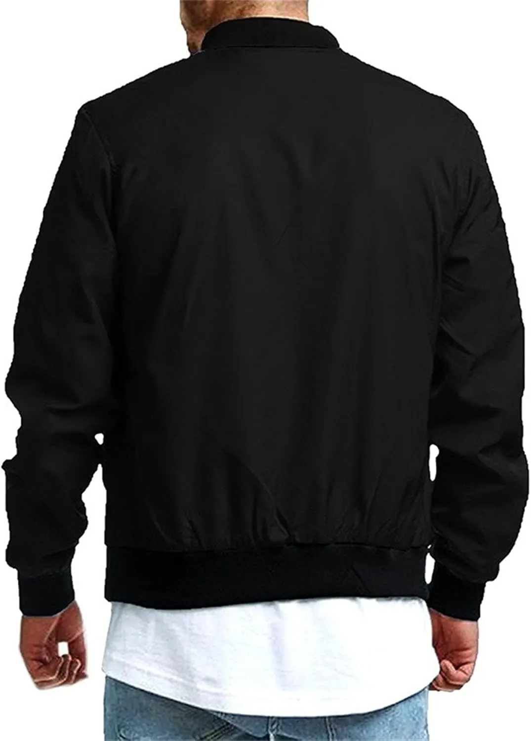 Maiyifu-GJ Men's Slim Fit Lightweight Jackets Windbreaker Spring Fall Causal Jacket Full Zip Up Coat with Pockets