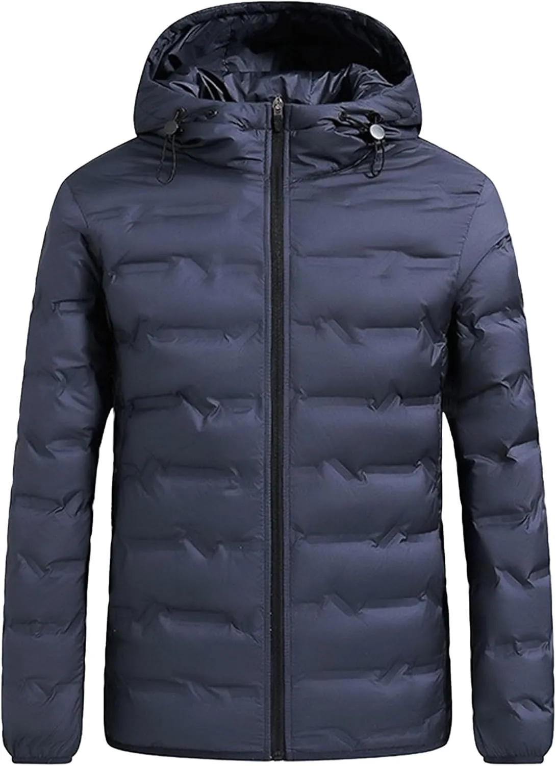 Maiyifu-GJ Men's Thicken Puffer Jacket Warm Winter Coat Windbreaker Lightweight Windproof Padded Jackets Outerwear