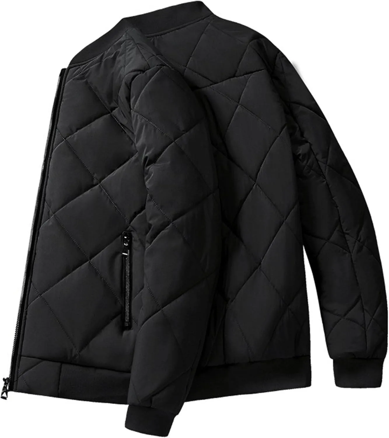 Maiyifu-GJ Men's Winter Puffer Jacket Fleece Lined Windproof Down Coats Thicken Warm Padded Jackets Windbreaker