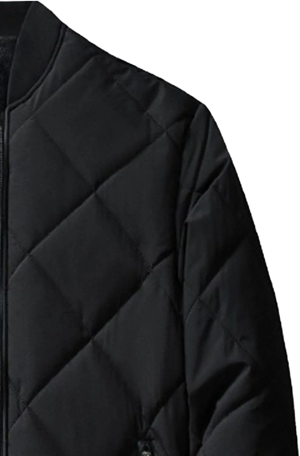 Maiyifu-GJ Men's Winter Puffer Jacket Fleece Lined Windproof Down Coats Thicken Warm Padded Jackets Windbreaker