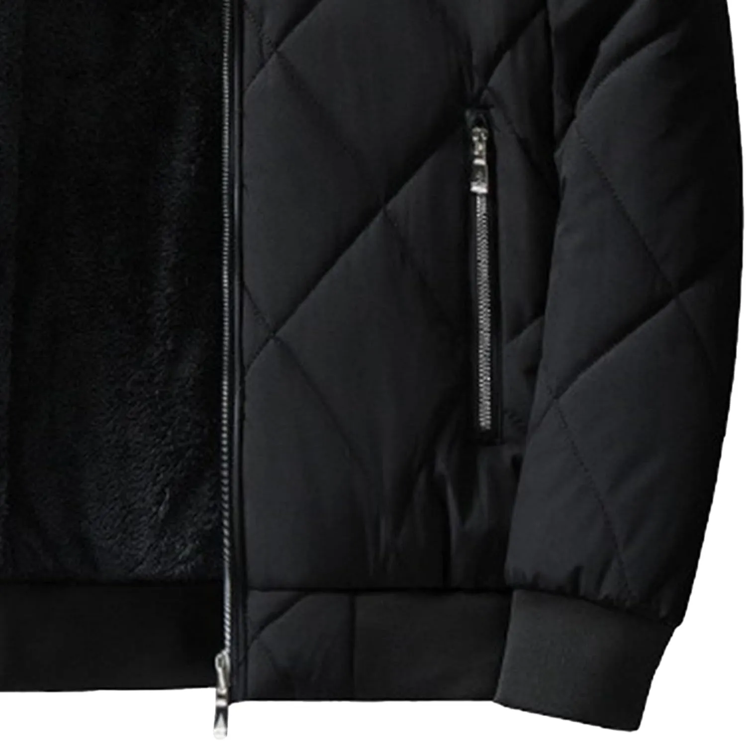 Maiyifu-GJ Men's Winter Puffer Jacket Fleece Lined Windproof Down Coats Thicken Warm Padded Jackets Windbreaker